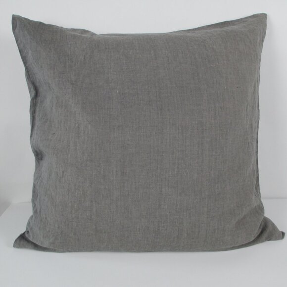 RESTORATION HARDWARE EURO SQUARE LINEN PILLOW SHAM + DOWN ALTERNATIVE PILLOW - Picture 4 of 16